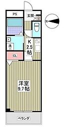 ベルフロースト 1Kの間取図画像