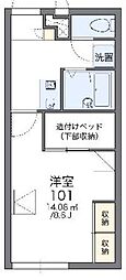 レオパレススワホーム 1Kの間取図画像