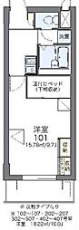 レオパレスパルコートC 1Kの間取図画像