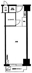 オリエント池袋 3階ワンルームの間取り