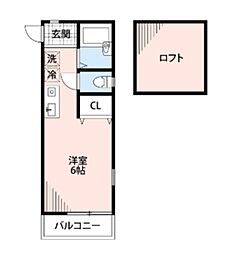 エクセレント三春台 ワンルームの間取図画像