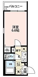 グランクオール金町 2階1Kの間取り