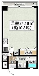 ニュー小山マンション 2階ワンルームの間取り