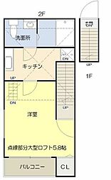 サクラ一番館 1Kの間取図画像