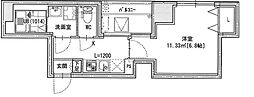 NS22日本橋浜町 1Kの間取図画像