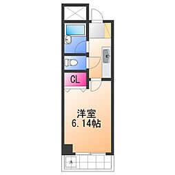 グランエクセル泉佐野 1Kの間取図画像