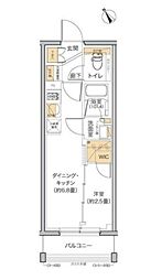 リビオメゾン田端 1DKの間取図画像
