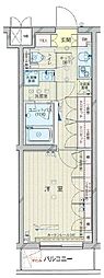 ルーブル中村橋参番館 1階1Kの間取り