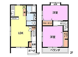 ヴィアーレ 2LDKの間取図画像