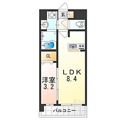南海線 堺駅 徒歩18分の賃貸マンション 6階1LDKの間取り