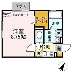 リュネットM 1Kの間取図画像