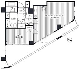 ヒューリック浅草一丁目 3階1LDKの間取り