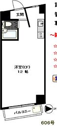新宿パークサイド永谷 ワンルームの間取図画像