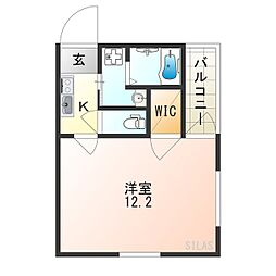 Osaka Metro御堂筋線 あびこ駅 徒歩7分の賃貸アパート 1階1Kの間取り