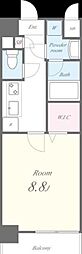 萩の郷スプランドゥール 1Kの間取図画像