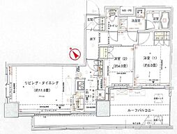 パークタワー池袋イーストプレイス 20階2LDKの間取り