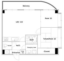 グリーンガーデンI 1階2LDKの間取り