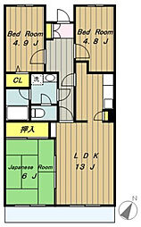 ソシア東橋本 3LDKの間取図画像