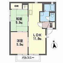 グランドール北町Ｅ 201 ｜ 福島県南相馬市原町区北町439-1（賃貸アパート2LDK・2階・50.80㎡） その2