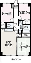 ル・クール（和光） 4階3LDKの間取り