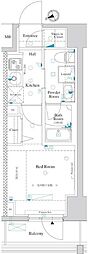 アクサスレジデンス目黒東 1Kの間取図画像
