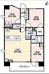 リビオ目黒ザ・プレイス 3LDKの間取図画像