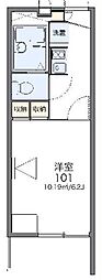 レオパレスけやき 1Kの間取図画像