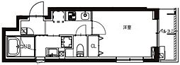 ラフィネ南烏山 1Kの間取図画像