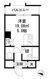 ダイヤモンドレジデンス新宿 ワンルームの間取図画像