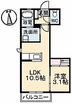 シャーメゾンＷｅ－ＩＩ A0202 ｜ 愛媛県新居浜市坂井町２丁目5-13（賃貸アパート1LDK・2階・34.24㎡） その2