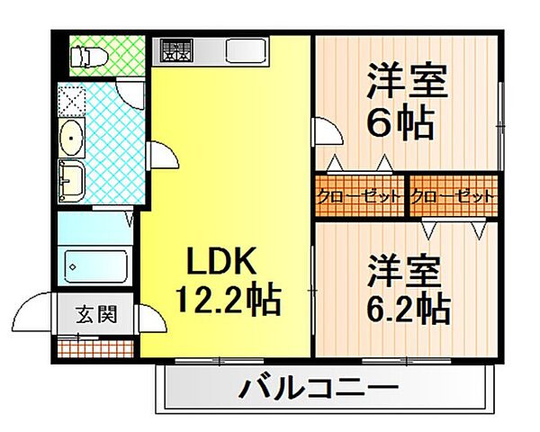 グレイス ｜静岡県富士市神谷新町(賃貸マンション2LDK・1階・54.68㎡)の写真 その2