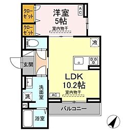 相模原市南区南台4丁目アパート 1LDKの間取図画像