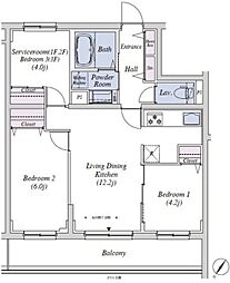 ディアワンコート練馬平和台 3階3LDKの間取り