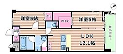 スプランディッド大阪NAMBA LINE 2LDKの間取図画像