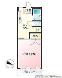 ドゥエルイスタ 3階1DKの間取り