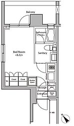 カスタリア大塚 ワンルームの間取図画像