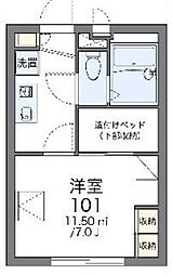 レオパレスシャルマン 1Kの間取図画像