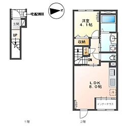 エビスヤ(EBISUYA) 壱番館 1LDKの間取図画像