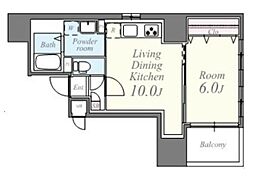 Excellent1 3階1LDKの間取り