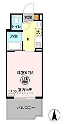 パティオ坂巻 1Kの間取図画像