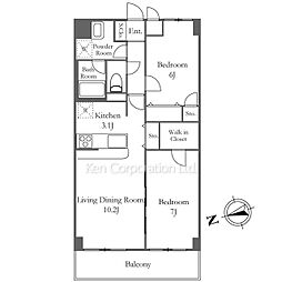 間取図画像 2LDK