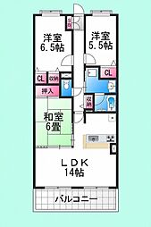 ソルプラーサ堺1番館 3LDKの間取図画像