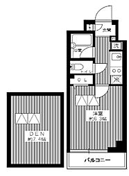 ブライズ新宿中井 1SKの間取図画像