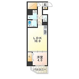 グランパシフィック帝塚山innovation 8階1LDKの間取り