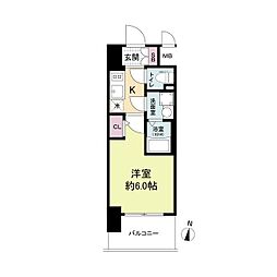 Osaka Metro御堂筋線 中津駅 徒歩7分の賃貸マンション 6階1Kの間取り