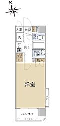 ライオンズマンションキャンパスシティ香椎 1Kの間取図画像