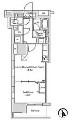 西武新宿線 鷺ノ宮駅 徒歩3分の賃貸マンション 3階1LDKの間取り