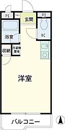 ロアールハイツ ワンルームの間取図画像