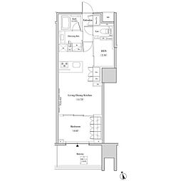 ザ・パークハビオ北千住 3階1SLDKの間取り