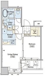 レジディアタワー上池袋 （タワー棟） 18階1LDKの間取り